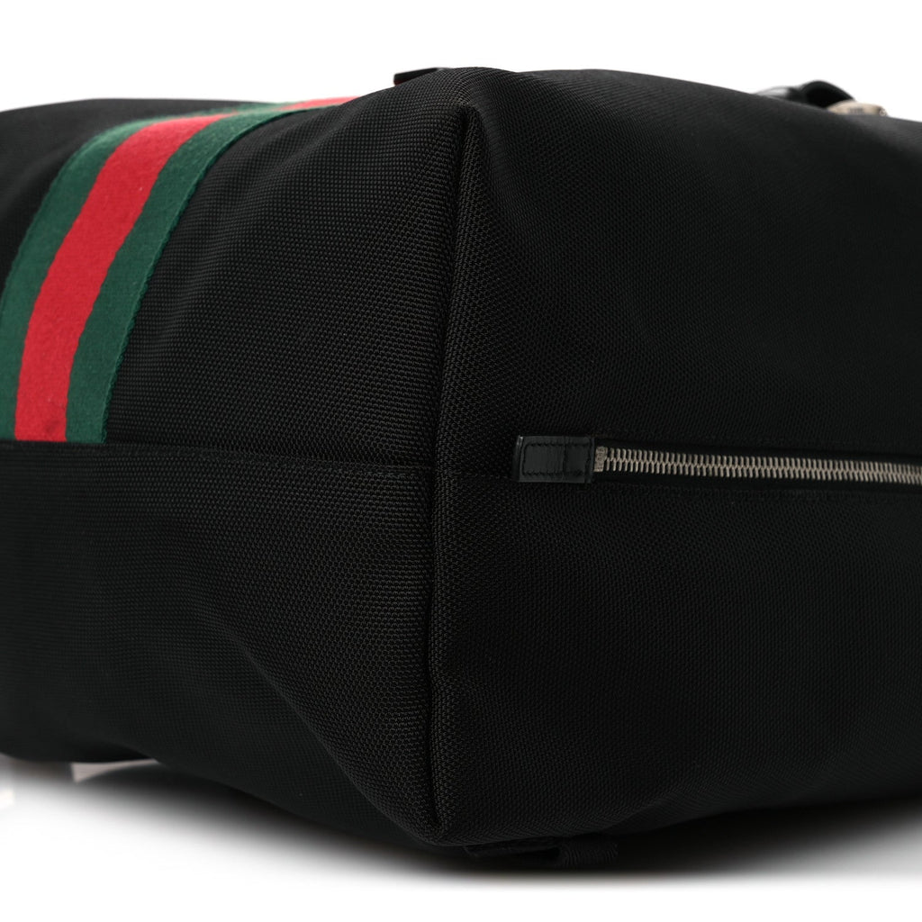 Techno Canvas Web Single Buckle Backpack Black