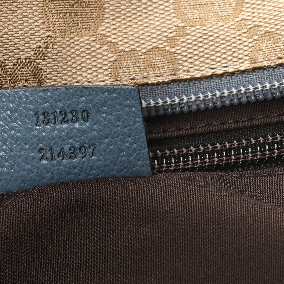GG Monogram Medium Web Handle Bucket Tote Blue