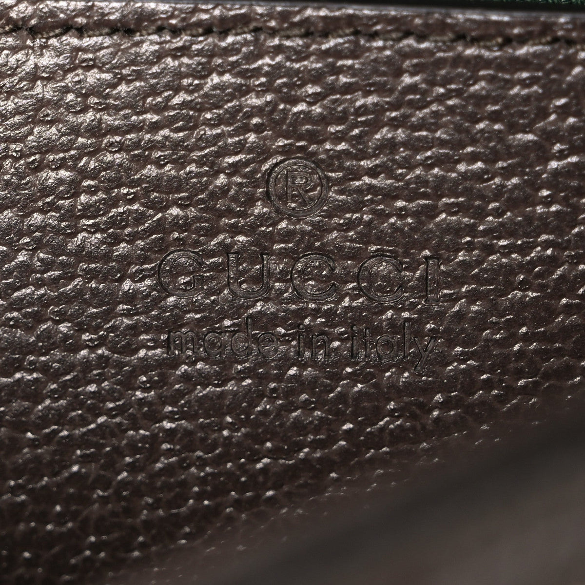 GG Supreme Monogram Textured Dollar Calfskin Small Ophidia Top Handle Shoulder Bag Beige Brown