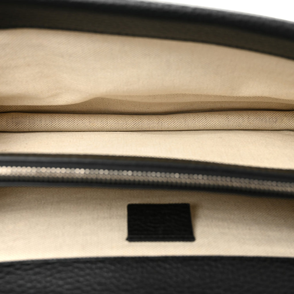 Pebbled Calfskin Small Dionysus Shoulder Bag Black