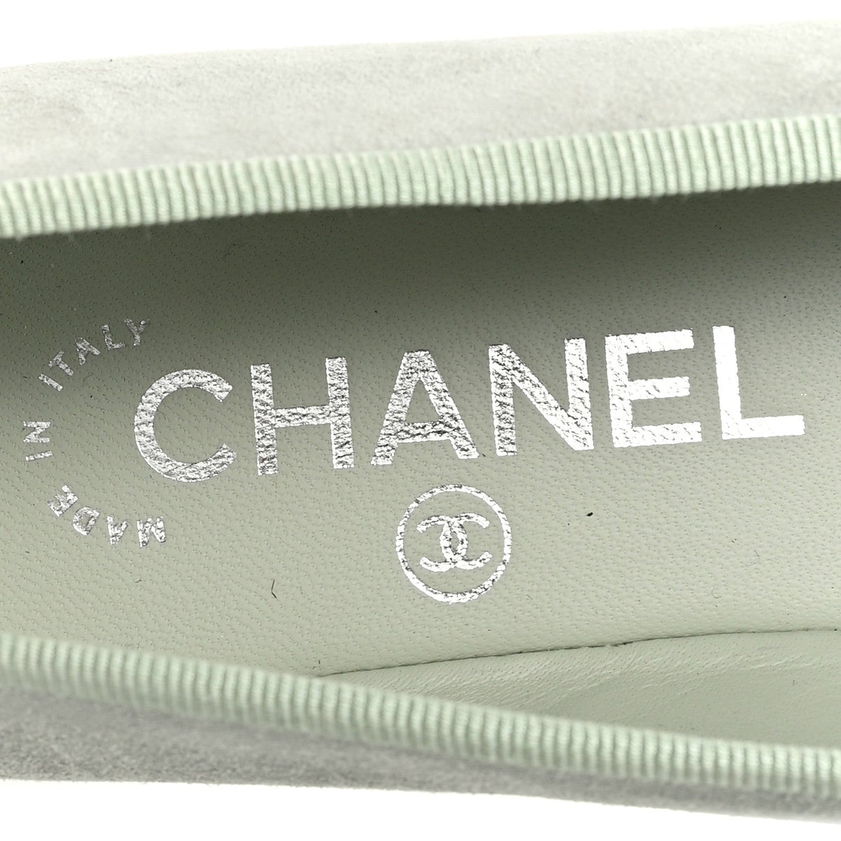 Suede Cap Toe CC Ballerina Flats 36 Light Green