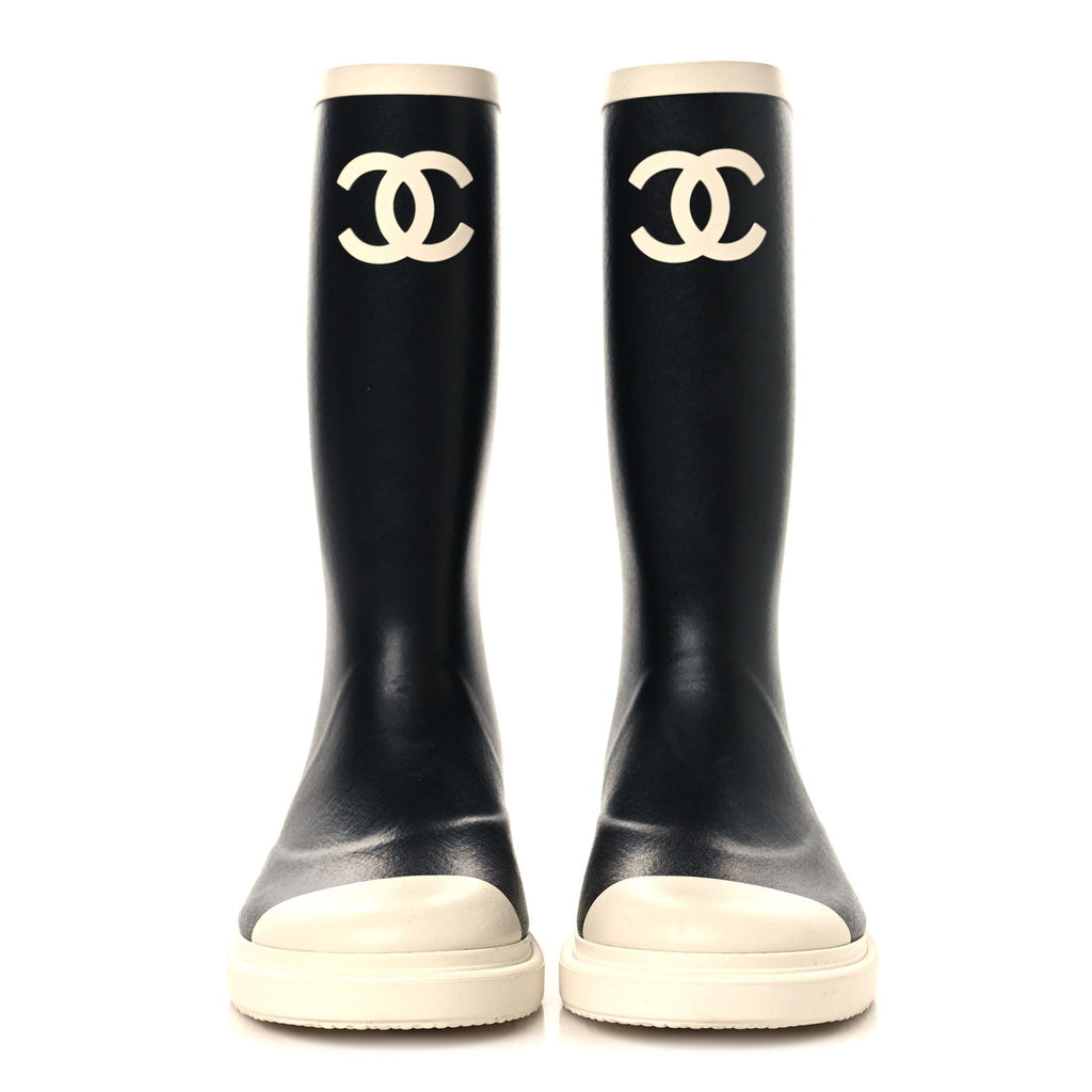 Caoutchouk CC High Boots  36 Black White