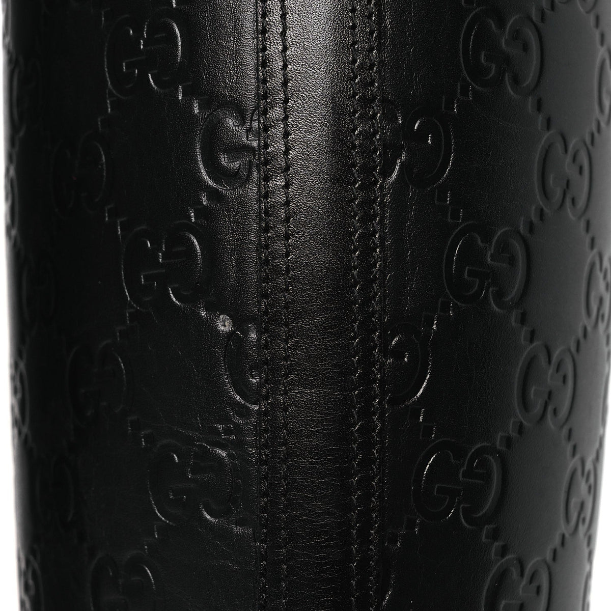 Guccissima Real Betis Glamour Calfskin Michelangelo Slim Horsebit Riding Boots 39.5 Black
