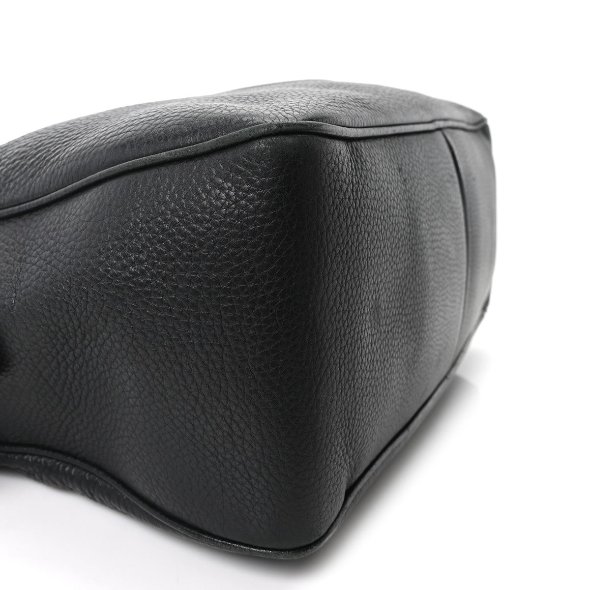 Pebbled Calfskin Medium Soho Bowler Black