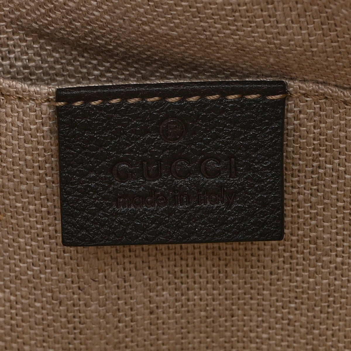 GG Supreme Monogram Web Small Webby Bee Shoulder Bag Dark Brown