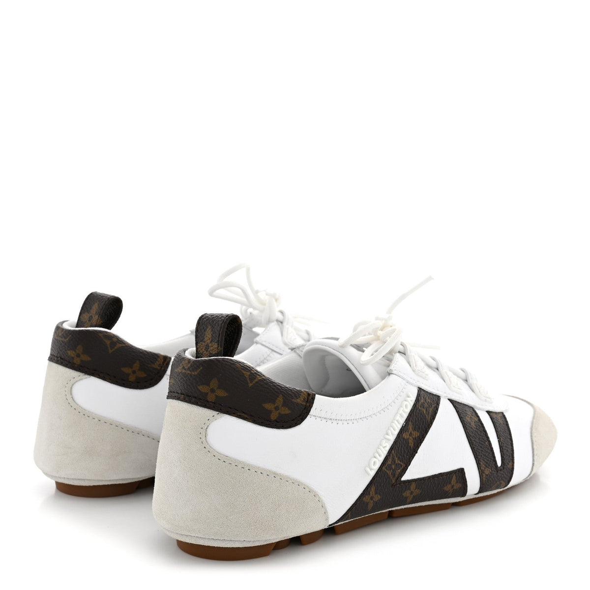 Monogram Calfskin Womens LV Sneakerina 38 White