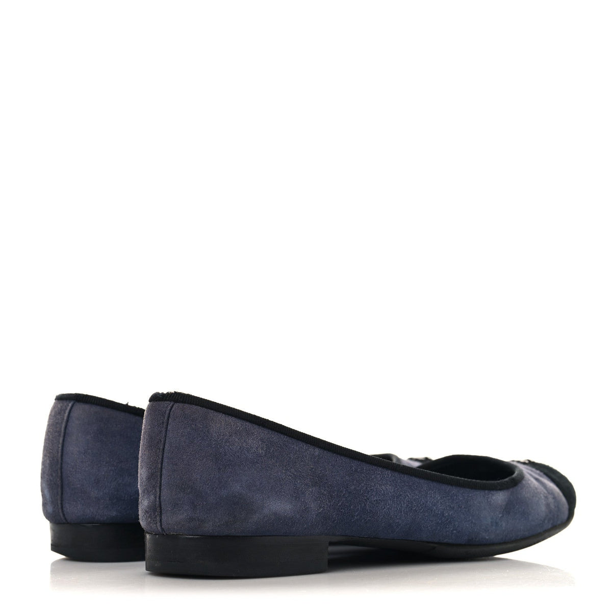 Suede Cap Toe CC Ballerina Flats 38.5 Blue Black