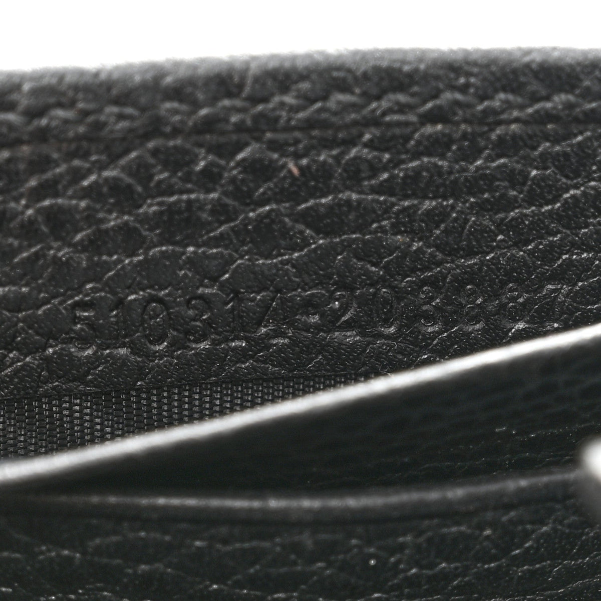 Dollar Calfskin Interlocking G Chain Wallet Black