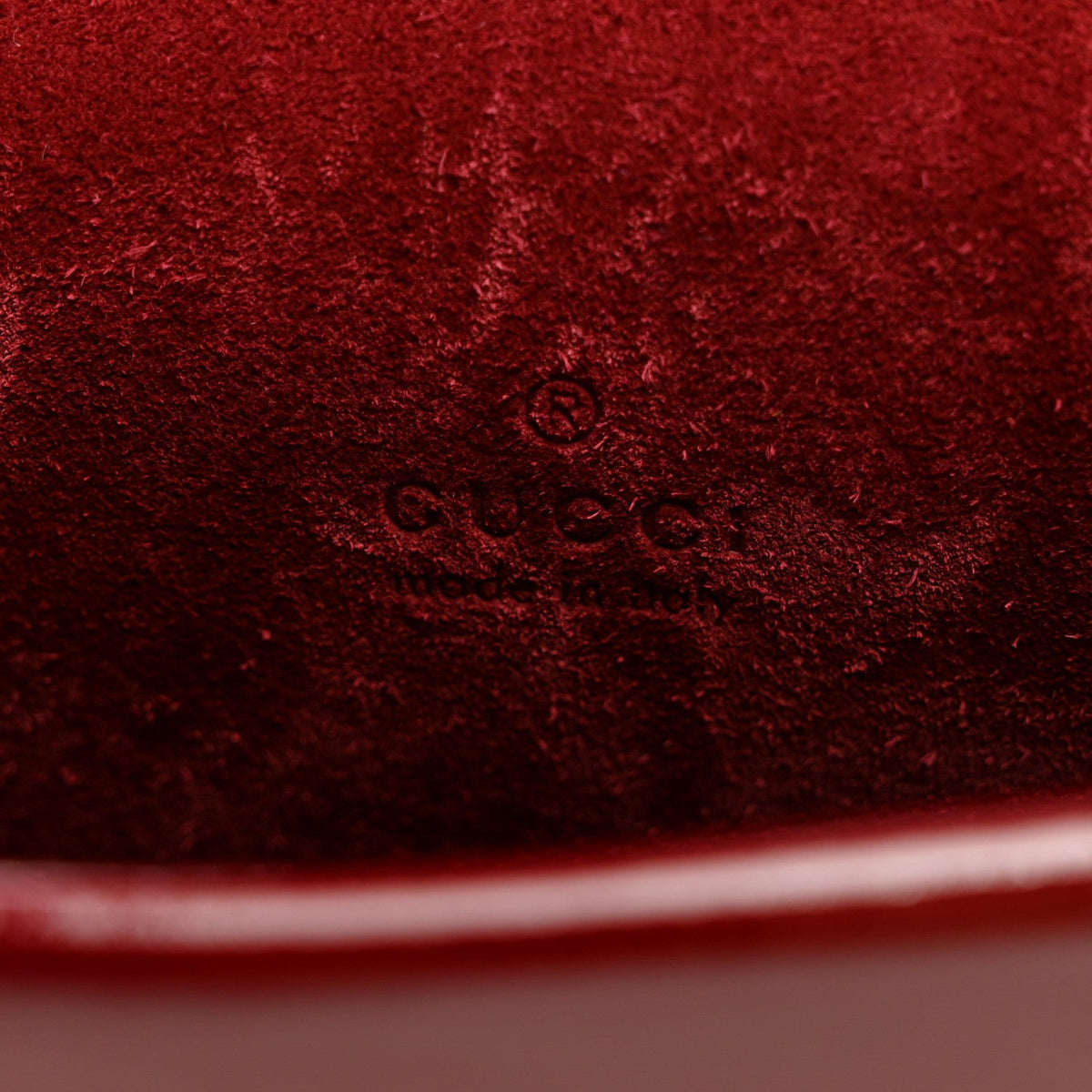 Crinkled Patent Mini Dionysus Shoulder Bag Rosso Ancora Red