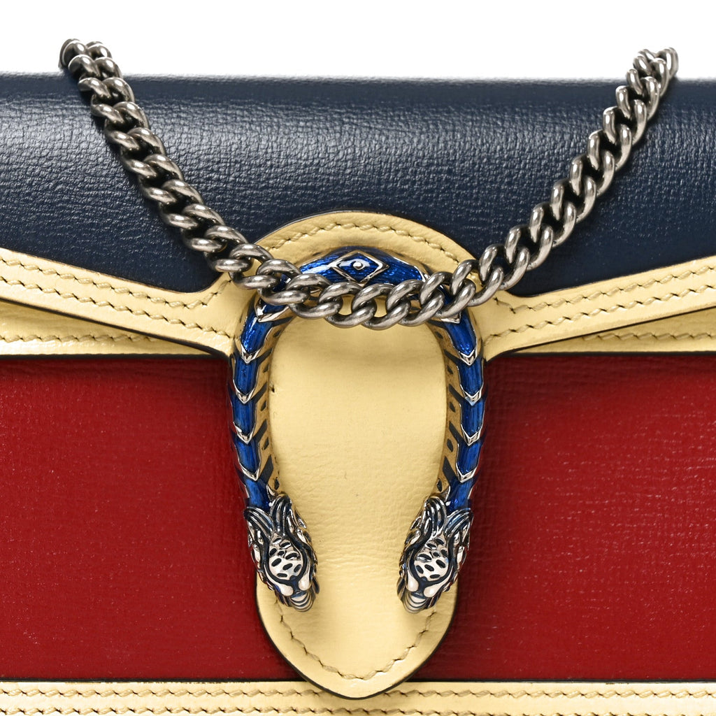 Azalea Calfskin Enamel Super Mini Dionysus Shoulder Bag Red Blue Yellow