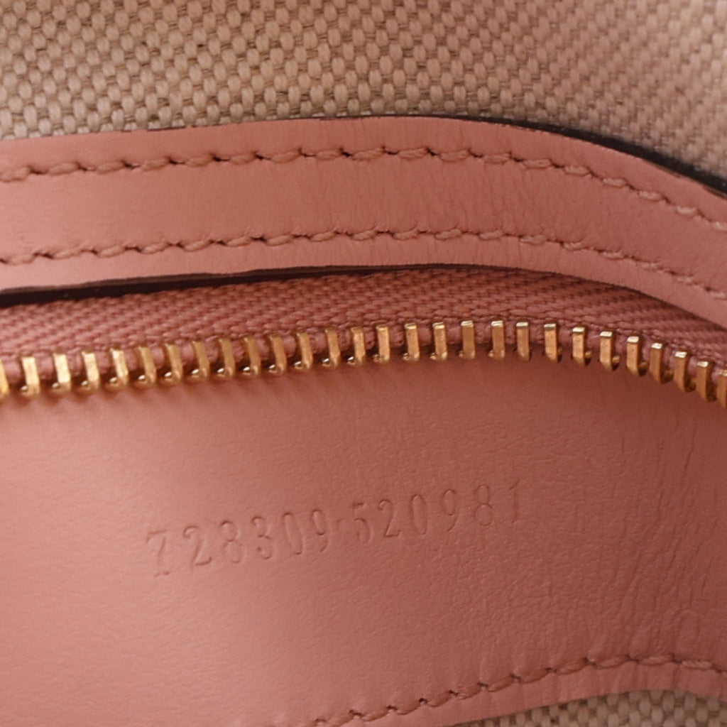 Calfskin GG Matelasse Mini Top Handle Bag Perfect Pink