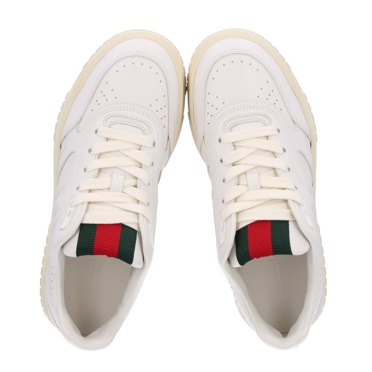 Calfskin Suede Womens Re-Web Sneakers 38.5 White Red