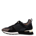 Suede Monogram Run Away Sneakers 38.5 Black