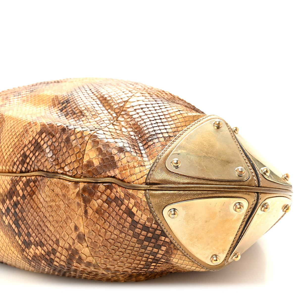 Snakeskin Large Indy Top Handle Hobo Gold
