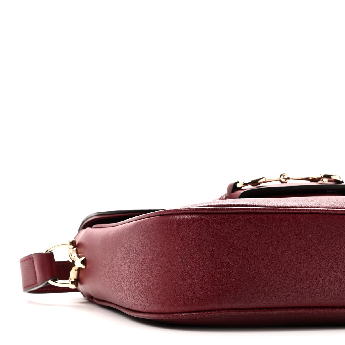 Arabella Calfskin Horsebit 1955 Shoulder Bag Rosso Ancora