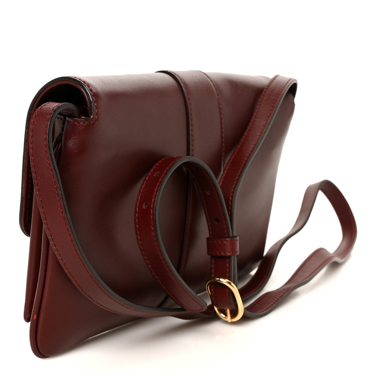 Vitello Palmellato Lux Small Arli Flap Shoulder Bag Vintage Bordeaux