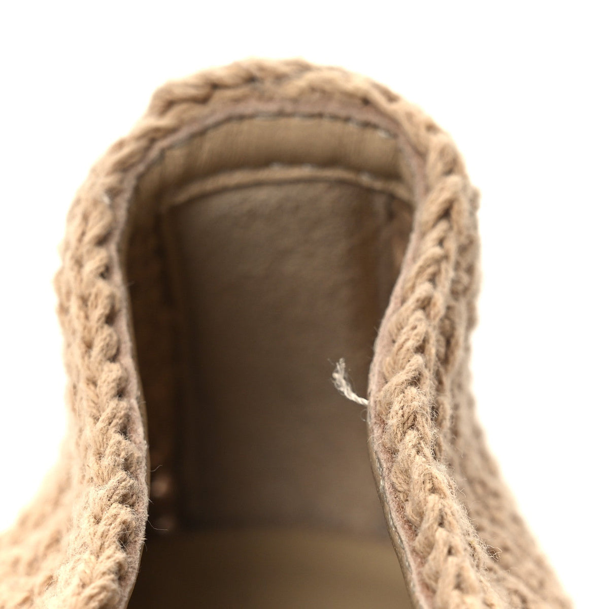 Cotton Crochet Nappa Camargue GG Ballerina Flats 38.5 Ecru Sand Storm
