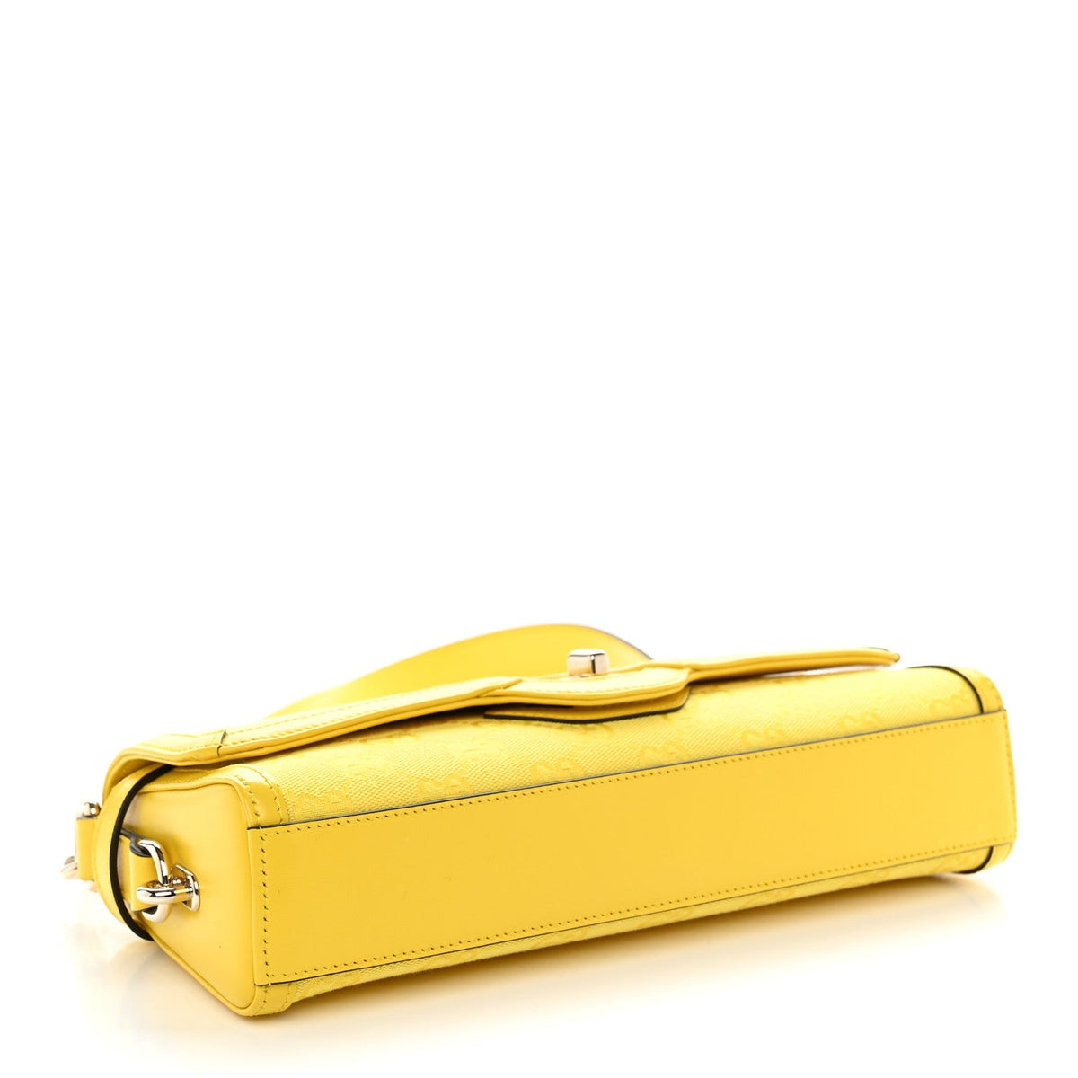 GG Monogram Textured Dollar Calfskin Small Luce Shoulder Bag Yellow