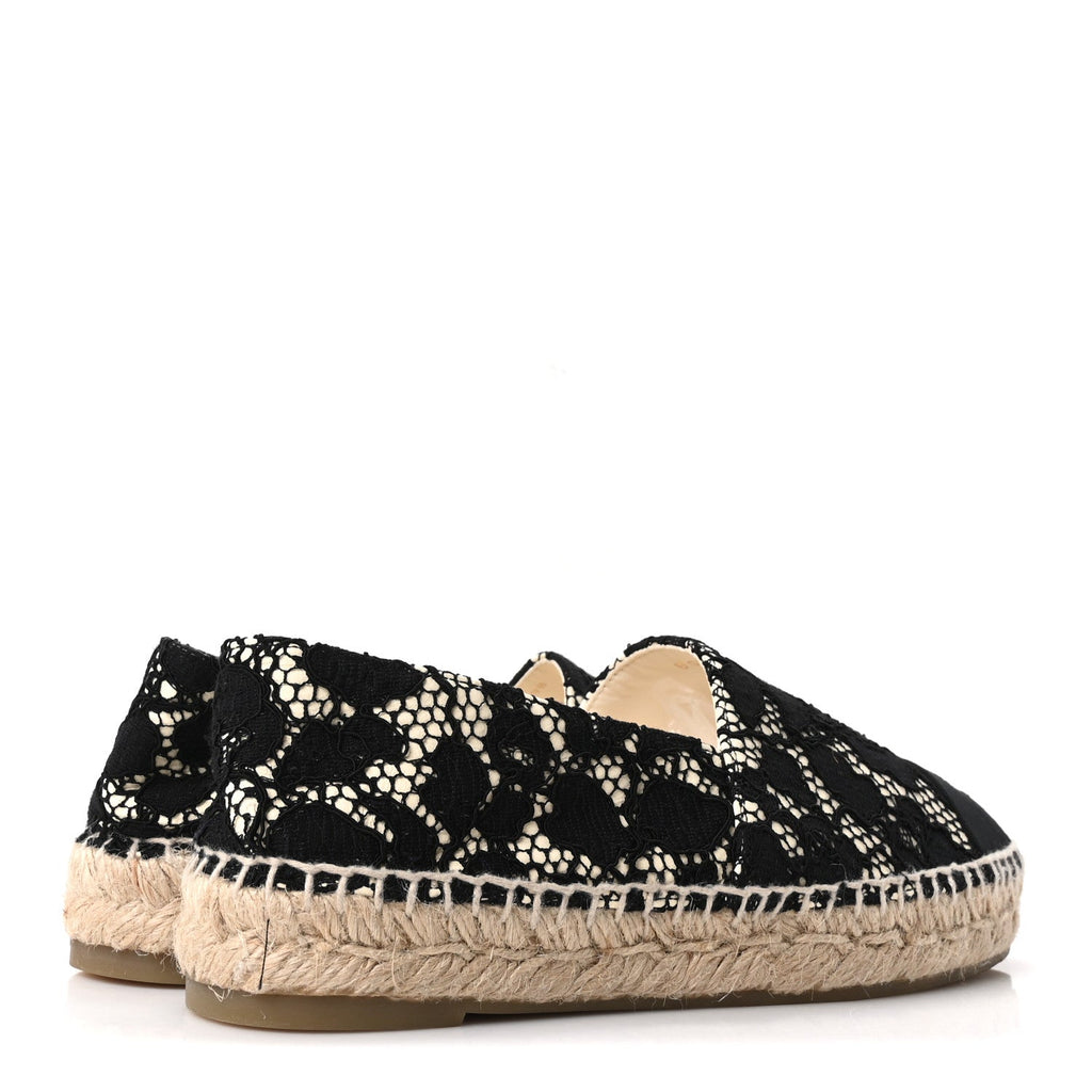 Lace CC Espadrilles 36 Black