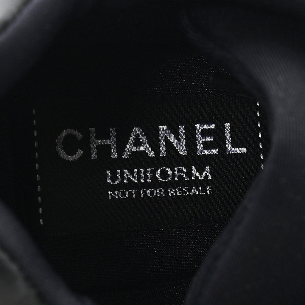 Lambskin Fabric CC Sneakers 36.5 Black