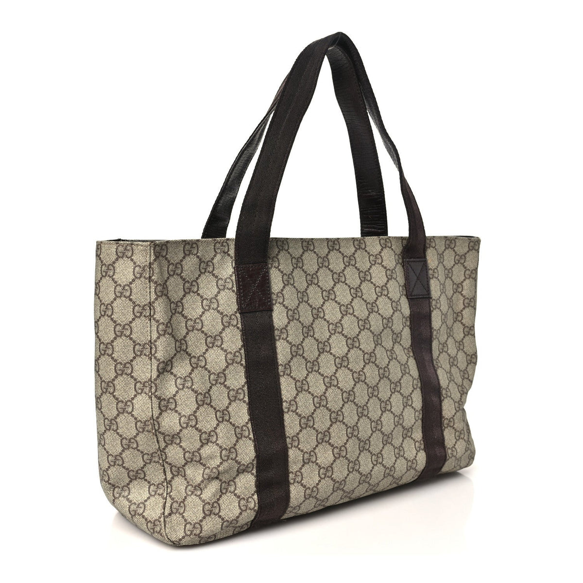GG Plus Monogram Medium Tote Dark Brown