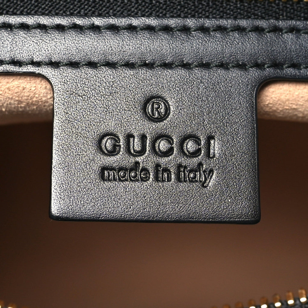 Guccissima Small Zippered Bucket Tote Black