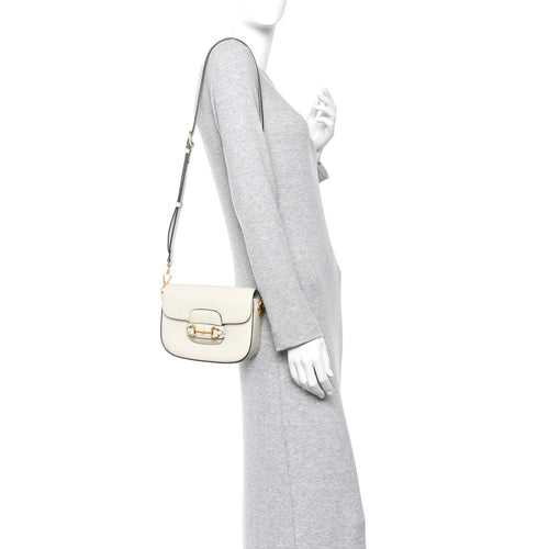 Azalea Calfskin Horsebit 1955 Shoulder Bag Mystic White