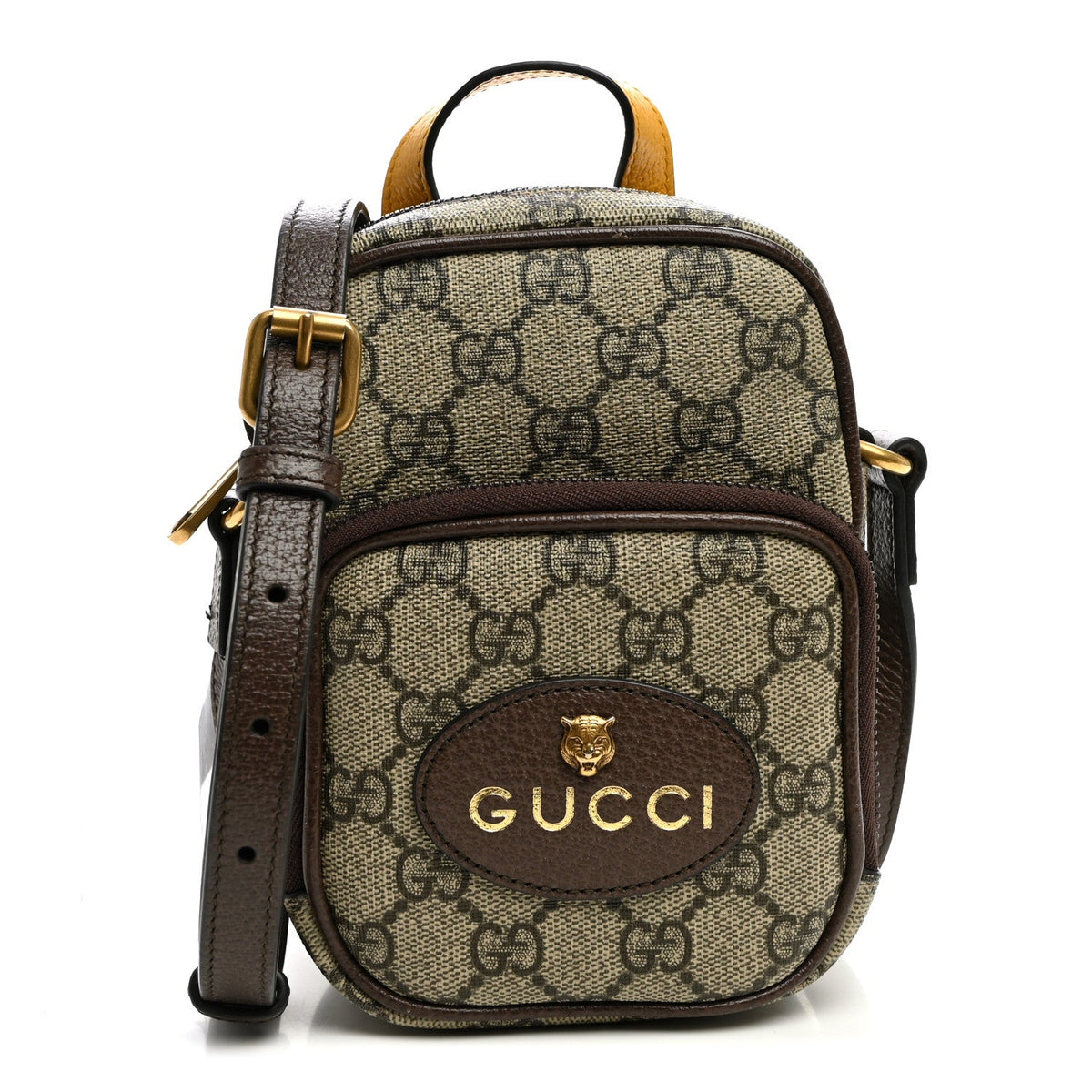 GG Supreme Monogram Mini Neo Vintage Double Zip Messenger Bag Beige New Acero Crop