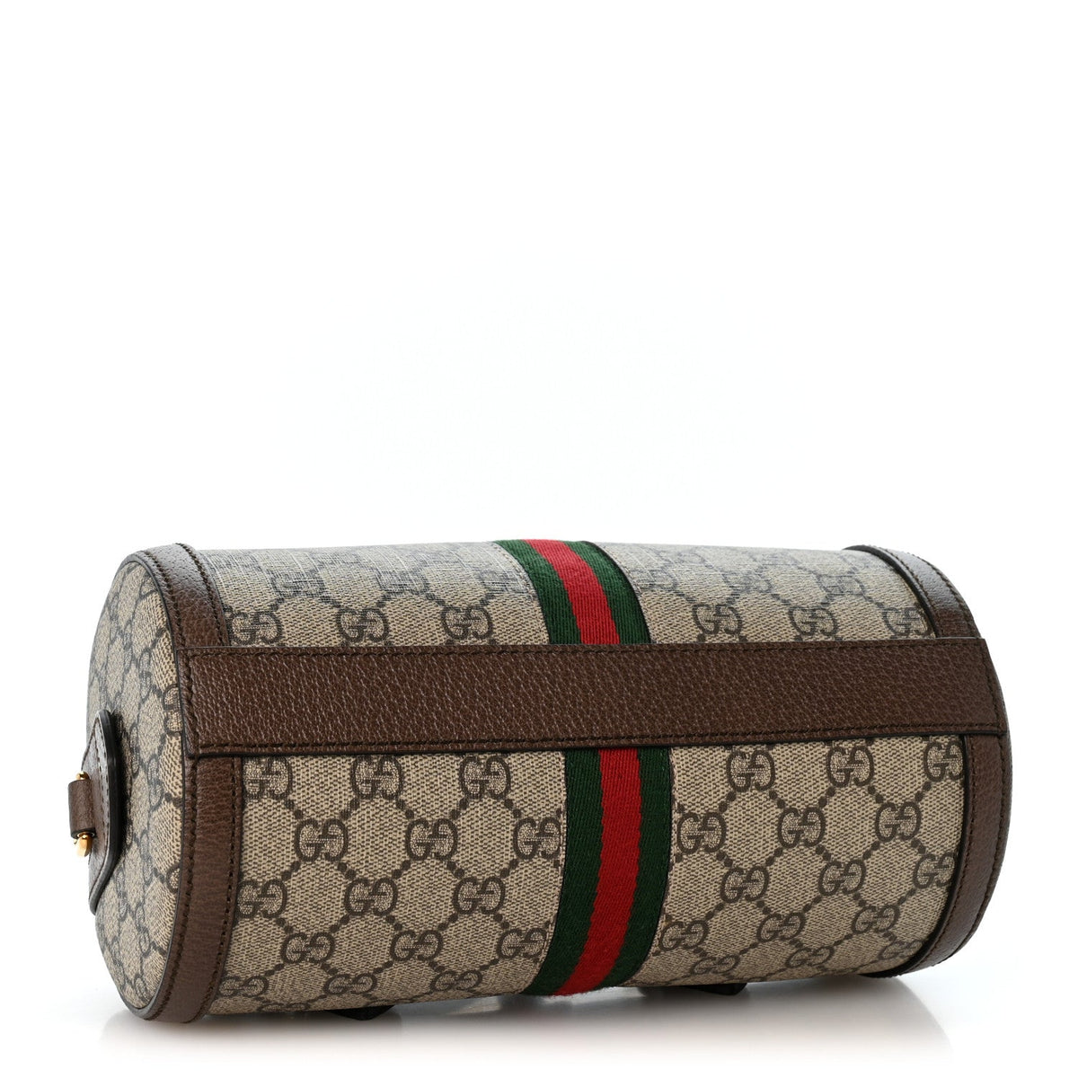 GG Supreme Monogram Web Small Ophidia Boston Bag  Beige New Acero