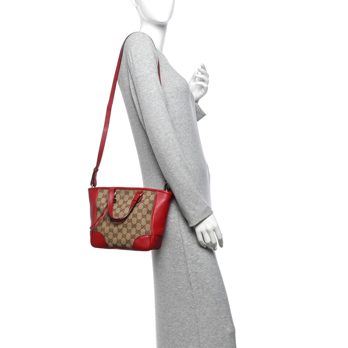Monogram Small Bree Tote Red