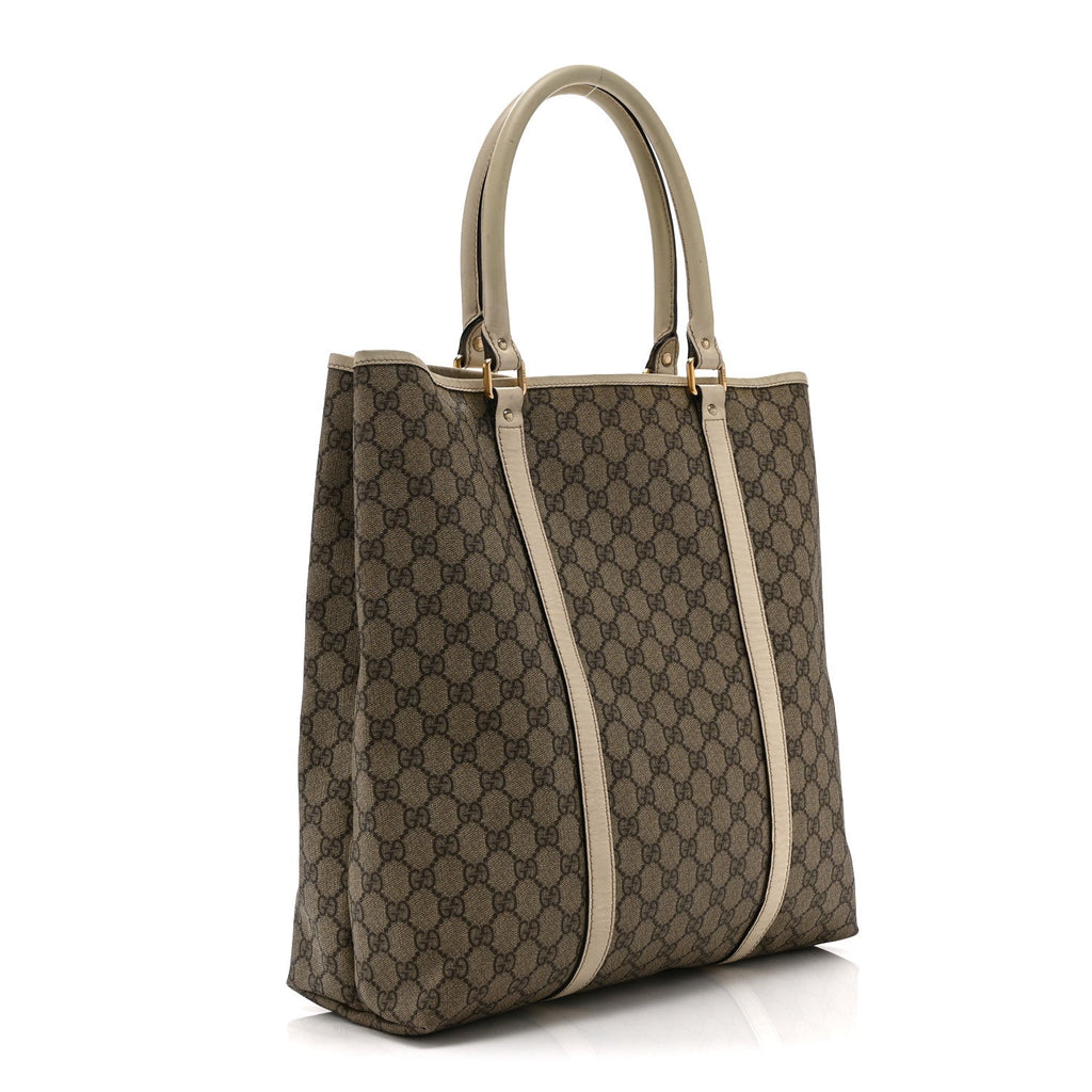 GG Plus Monogram Joy Vertical Tote Off White