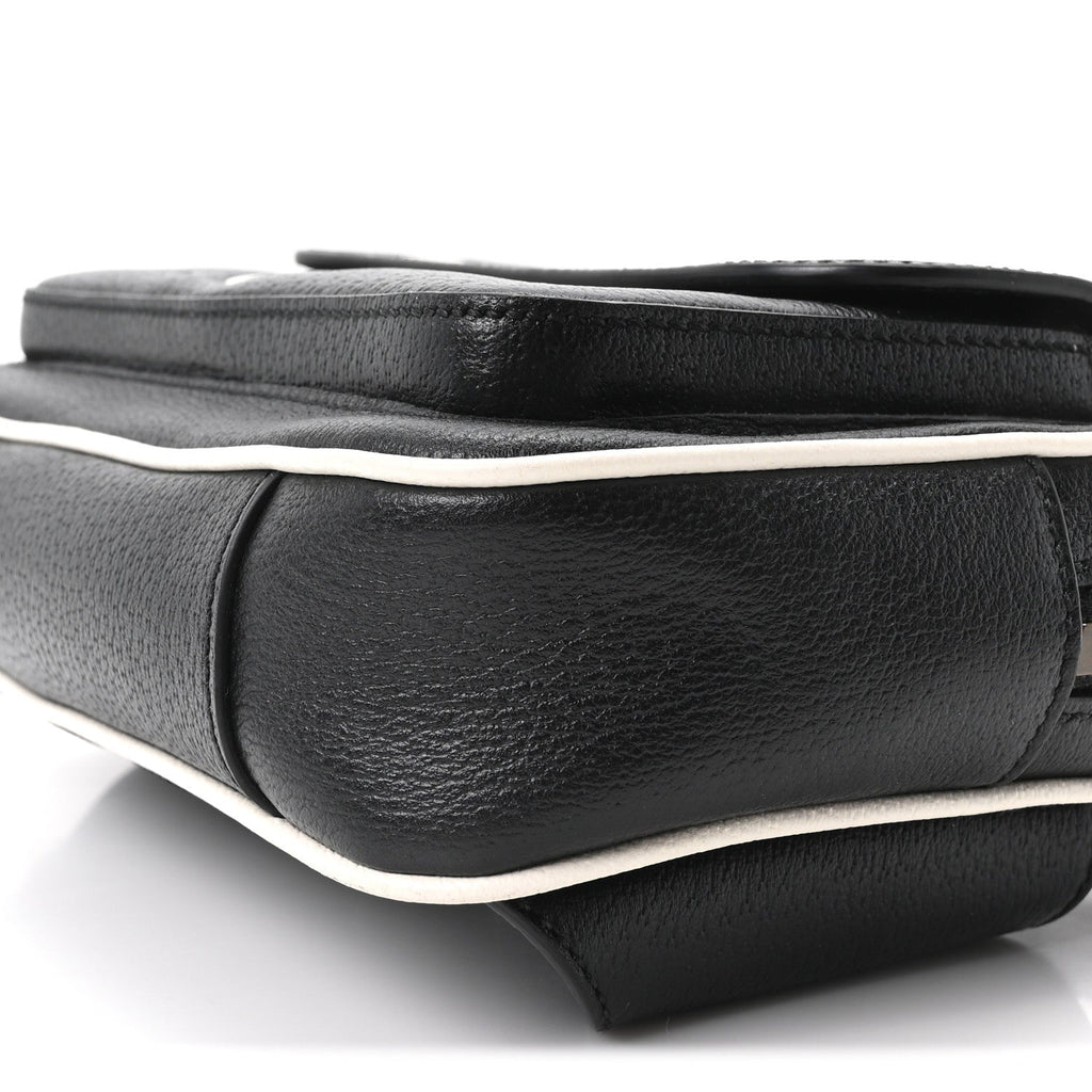X ADIDAS Textured Dollar Calfskin Belt Bag Black