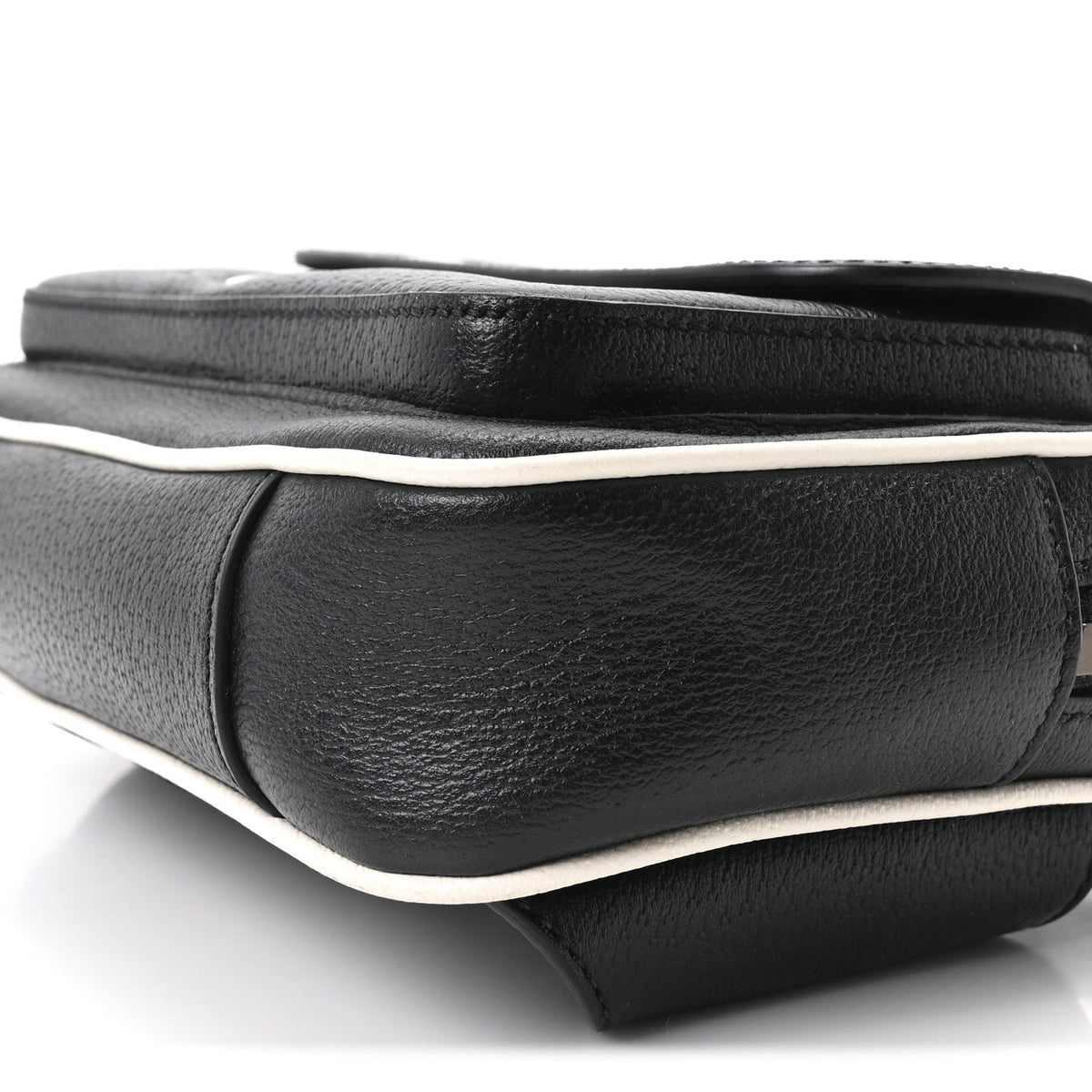 X ADIDAS Textured Dollar Calfskin Belt Bag Black