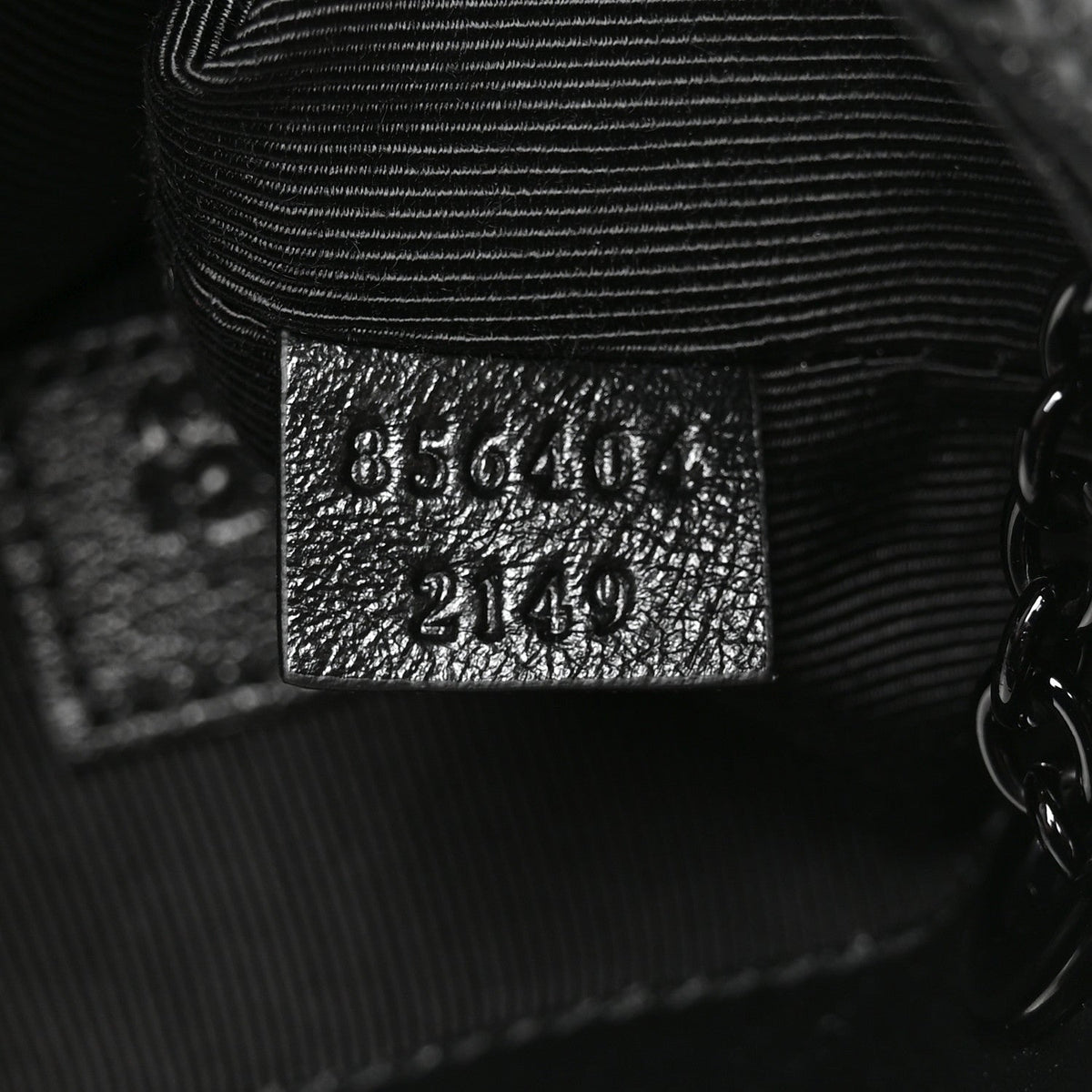 Calfskin Matelasse Monochrome Nano GG Marmont Bucket Bag Black
