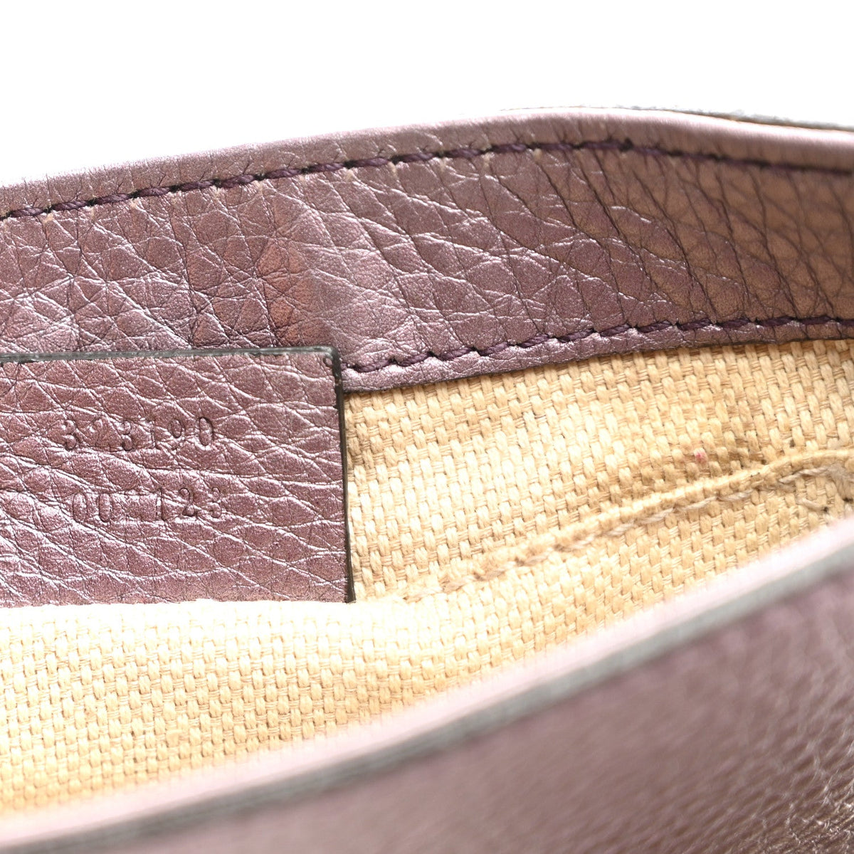 Metallic Pebbled Calfskin Small Soho Flap Crossbody Purple