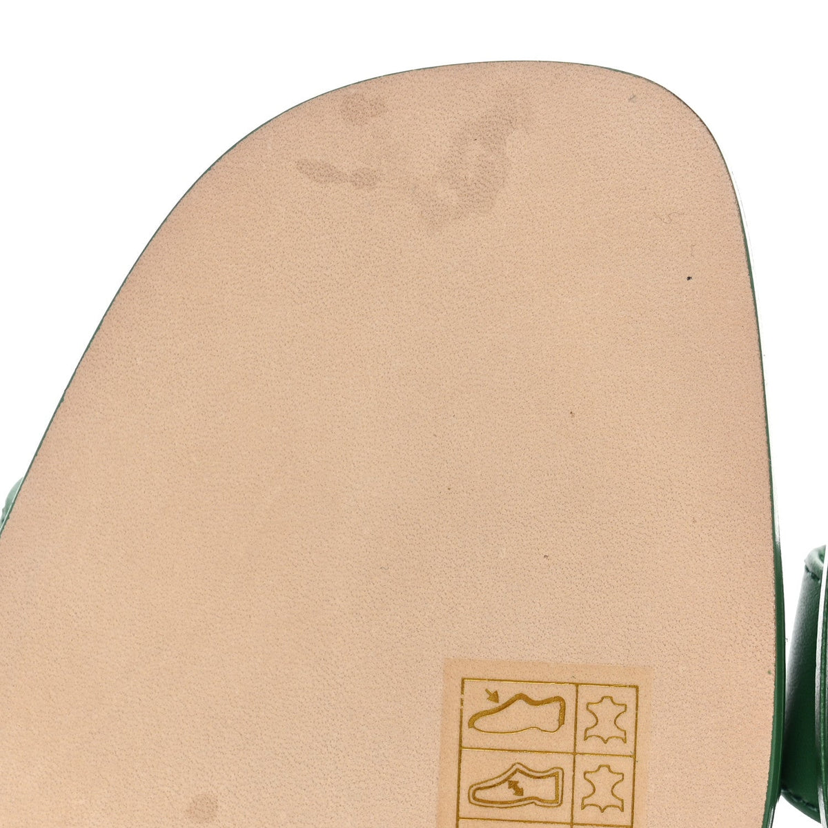 Calfskin Oran Sandals 36 Vert Electrique