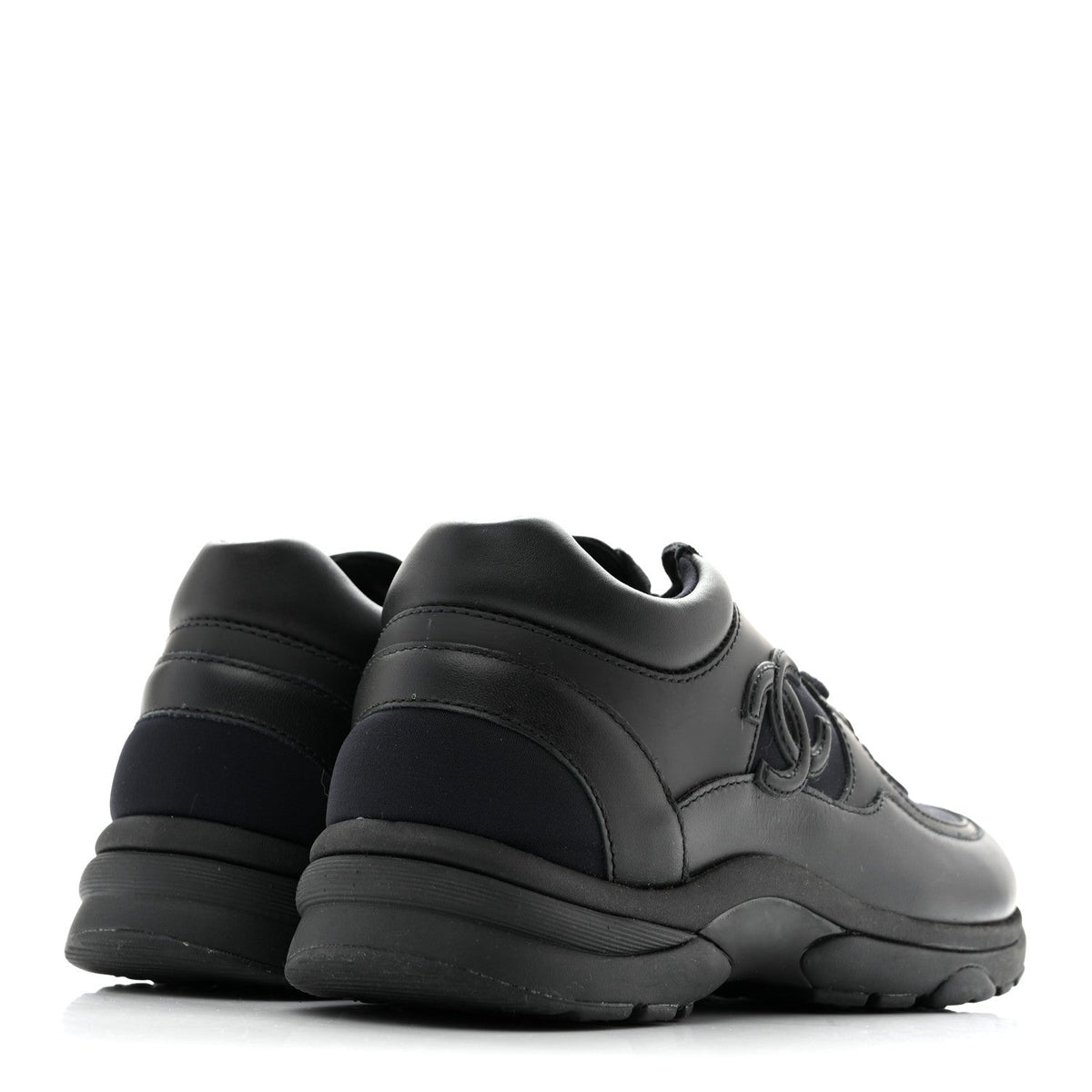 Calfskin Lambskin CC Uniform Sneakers 36 Black