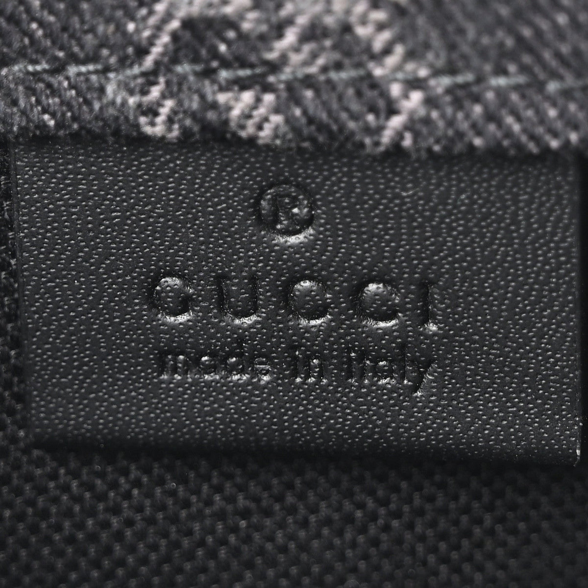 Denim Cuoio Harness GG Monogram Mini Ophidia Tote Bag Black Medium Grey