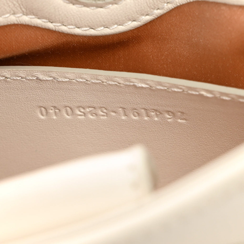 Calfskin Horsebit Slim Shoulder Bag White