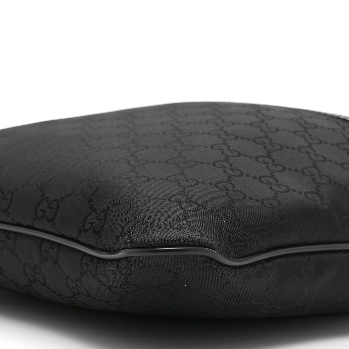 Nylon Monogram Medium Flat Messenger Bag Black