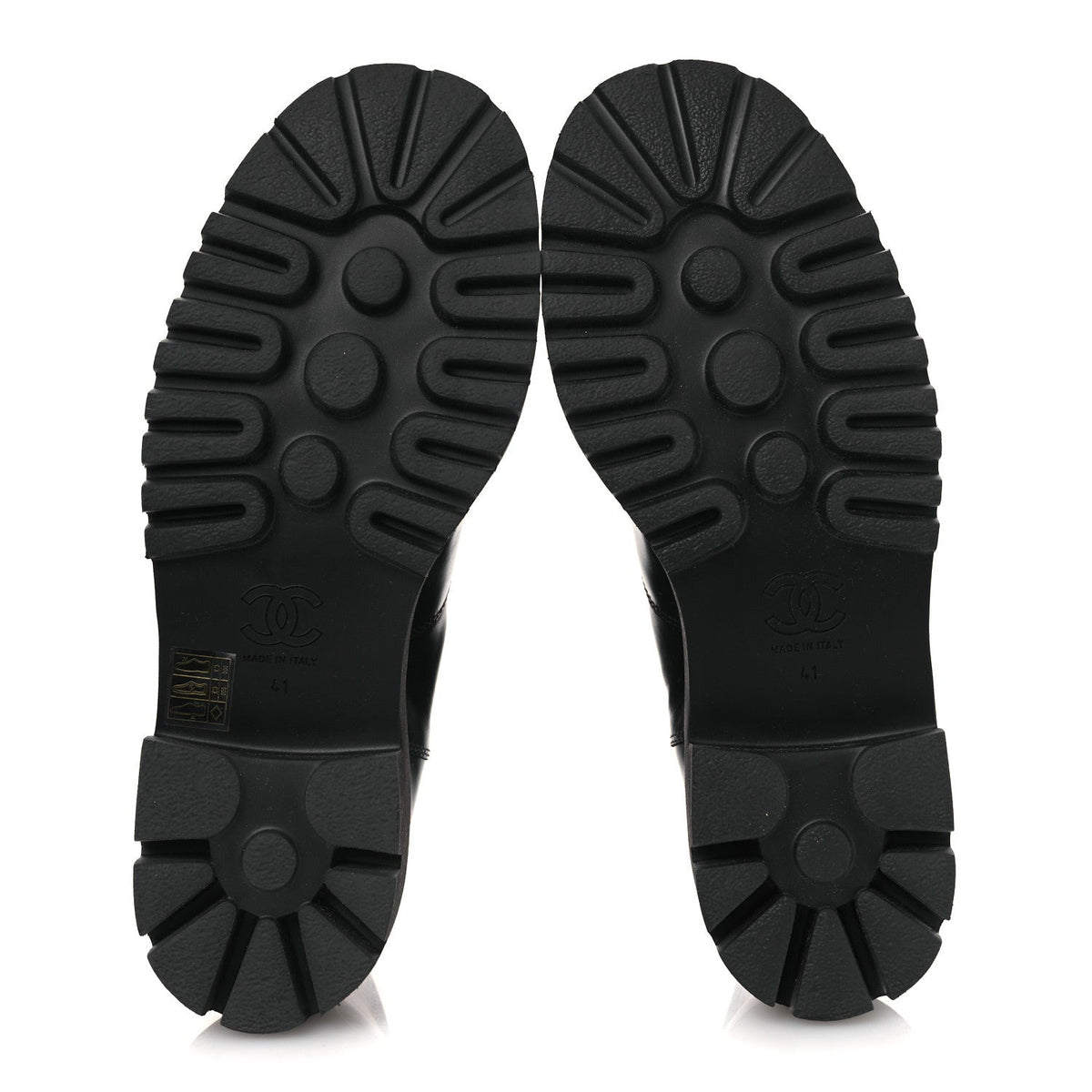 Calfskin Cap Toe CC Short Boots 41 Black