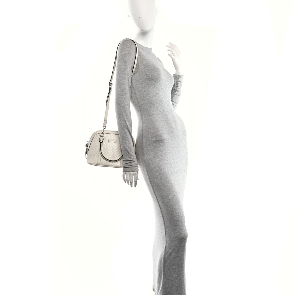 Soft Microguccissima Mini Dome Bag Ivoire