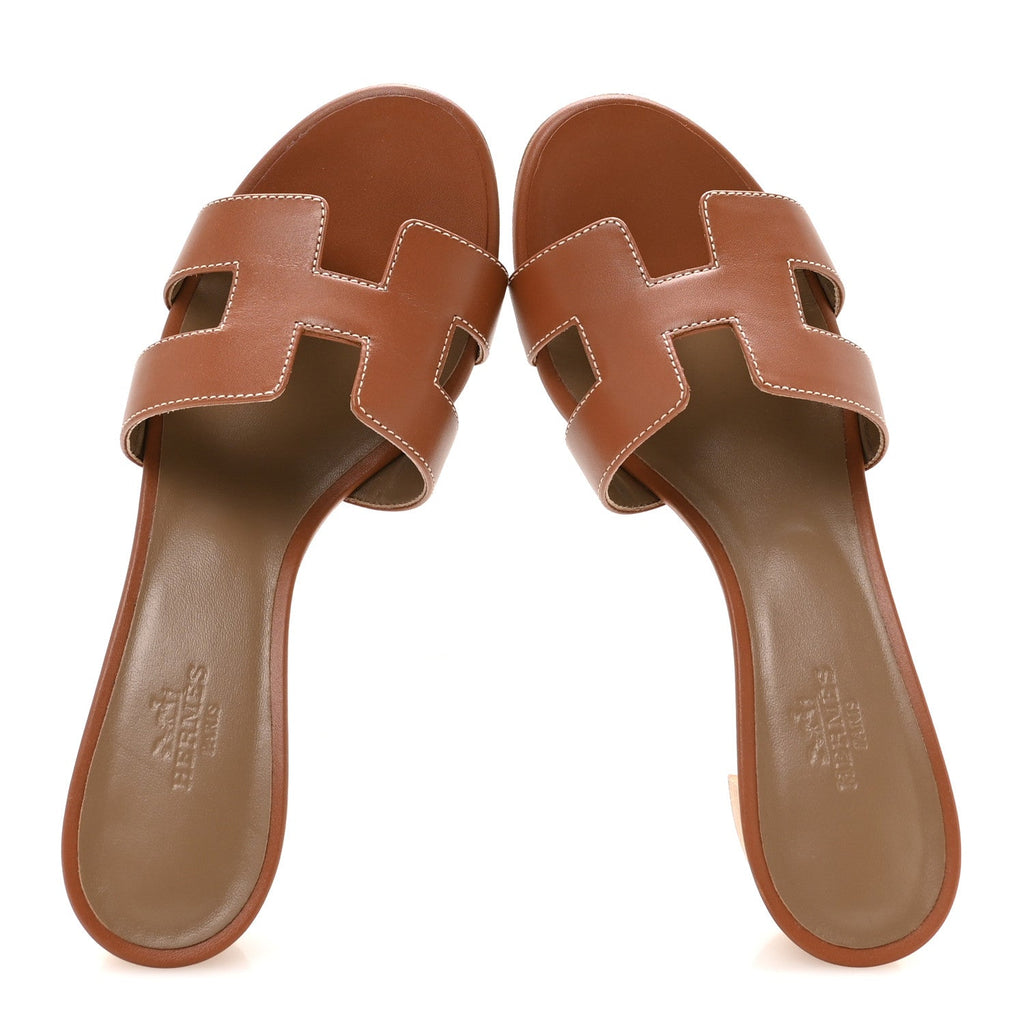 Calfskin Oasis Sandals 36.5 Gold