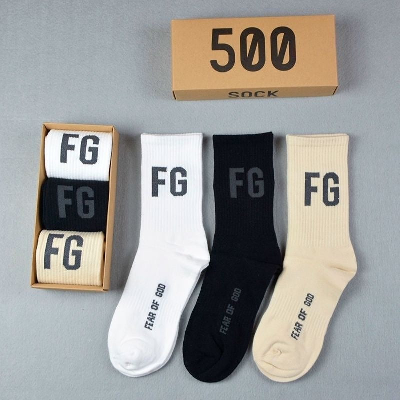 Men socks cotton knee socks