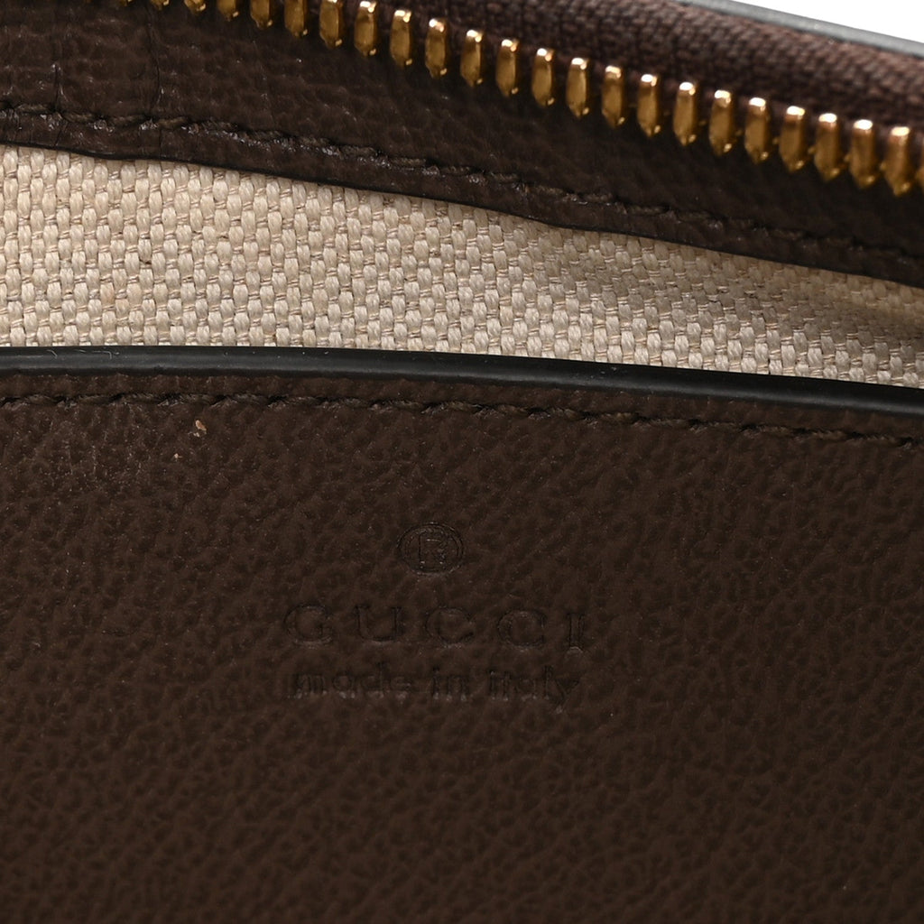 GG Supreme Monogram Textured Dollar Calfskin Web Small Ophidia GG Handbag Beige Ebony New Acero