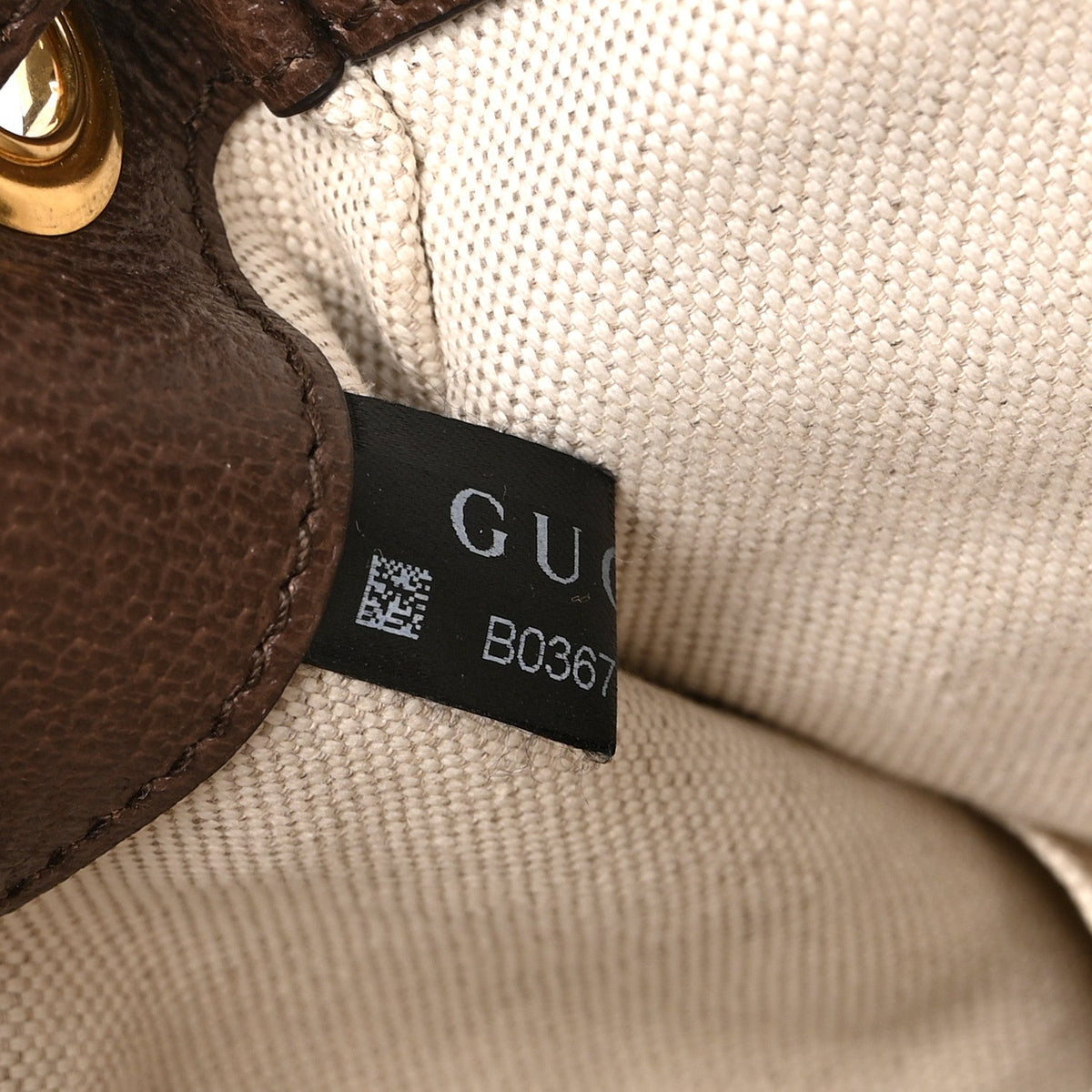 Monogram Jumbo GG Textured Dollar Calfskin Web Double Buckle Backpack Camel Ebony New Acero