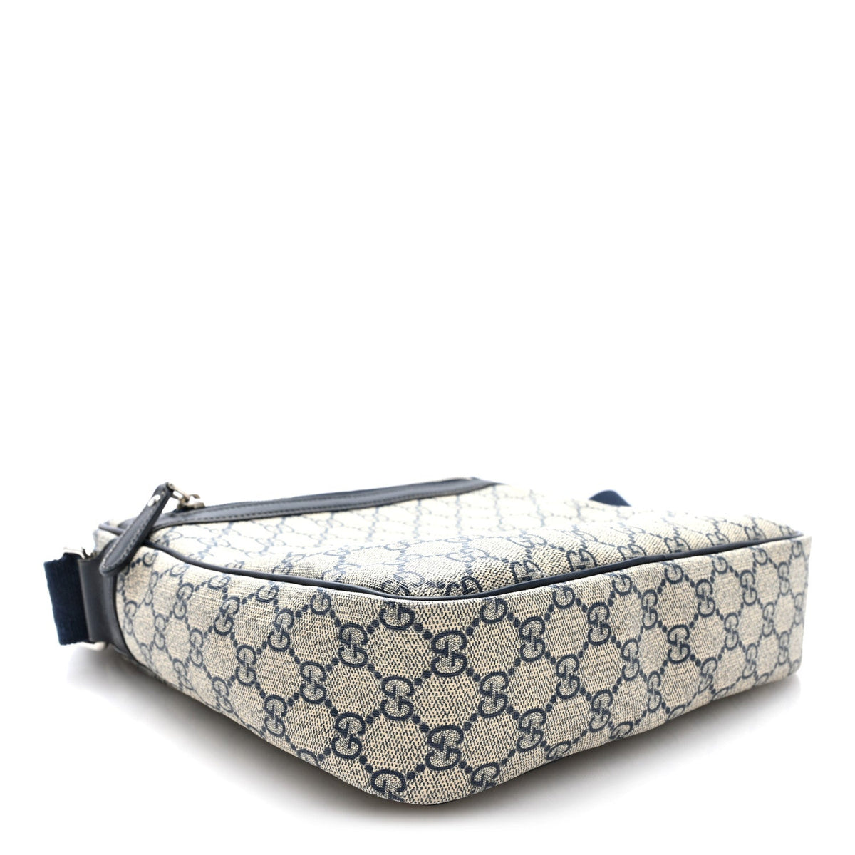 GG Plus Monogram Selleria Calfskin Medium Messenger Bag Beige Blue