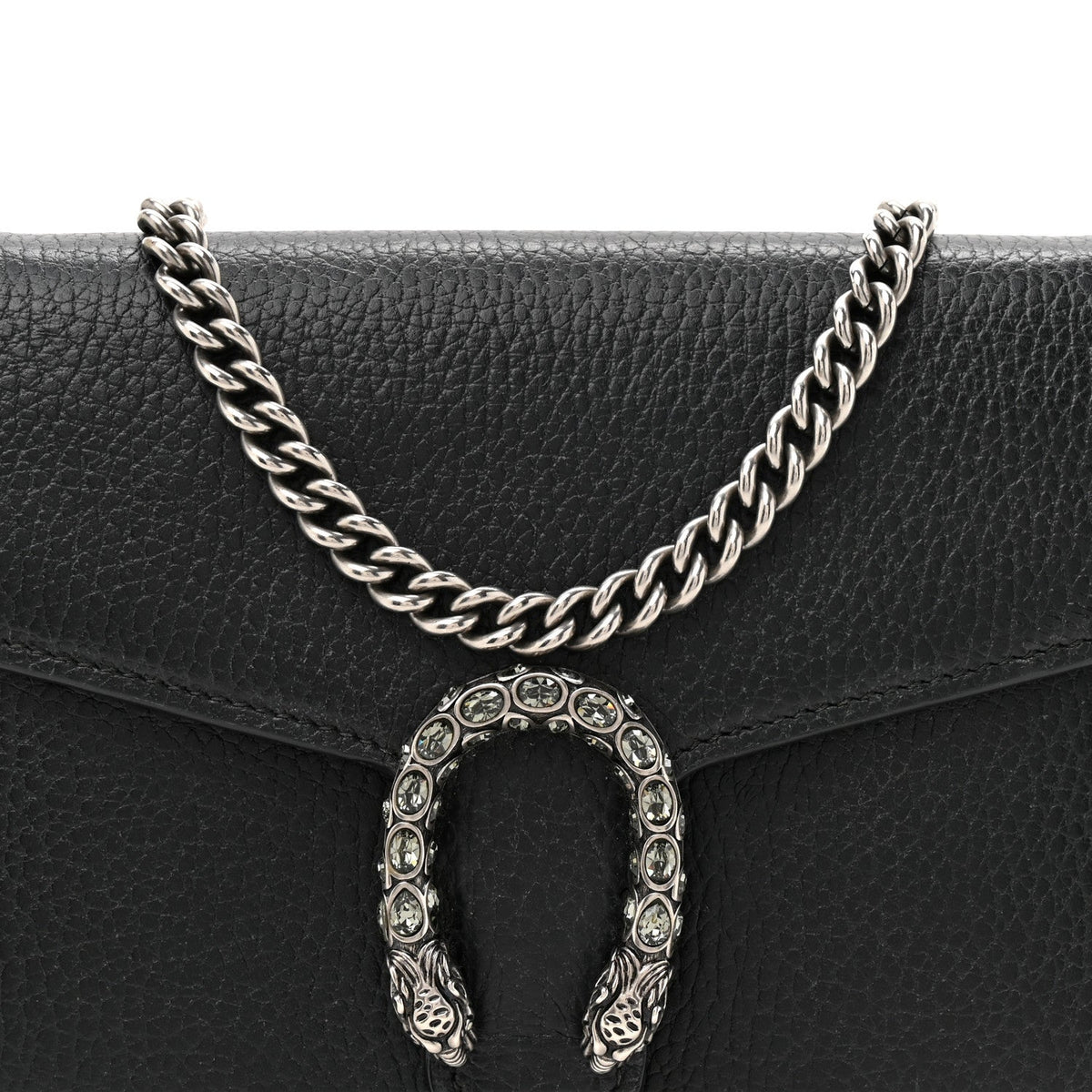 Calfskin Mini Dionysus Chain Wallet Black