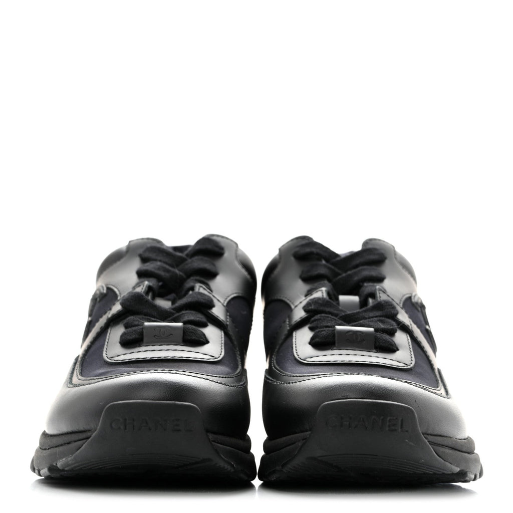Calfskin Lambskin CC Uniform Sneakers 36 Black