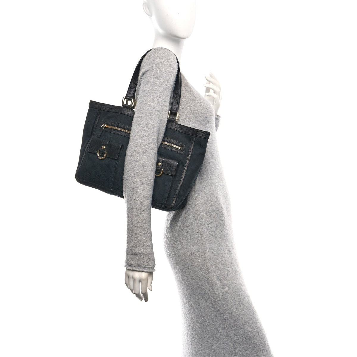 Monogram Abbey D Ring Tote Black